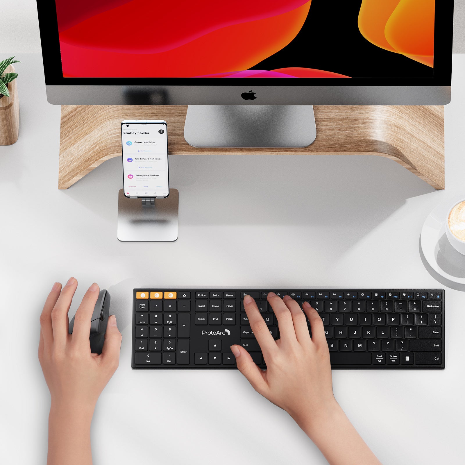 ProtoArc® XK21 Left Handed Ultra Slim Full Size Keyboard