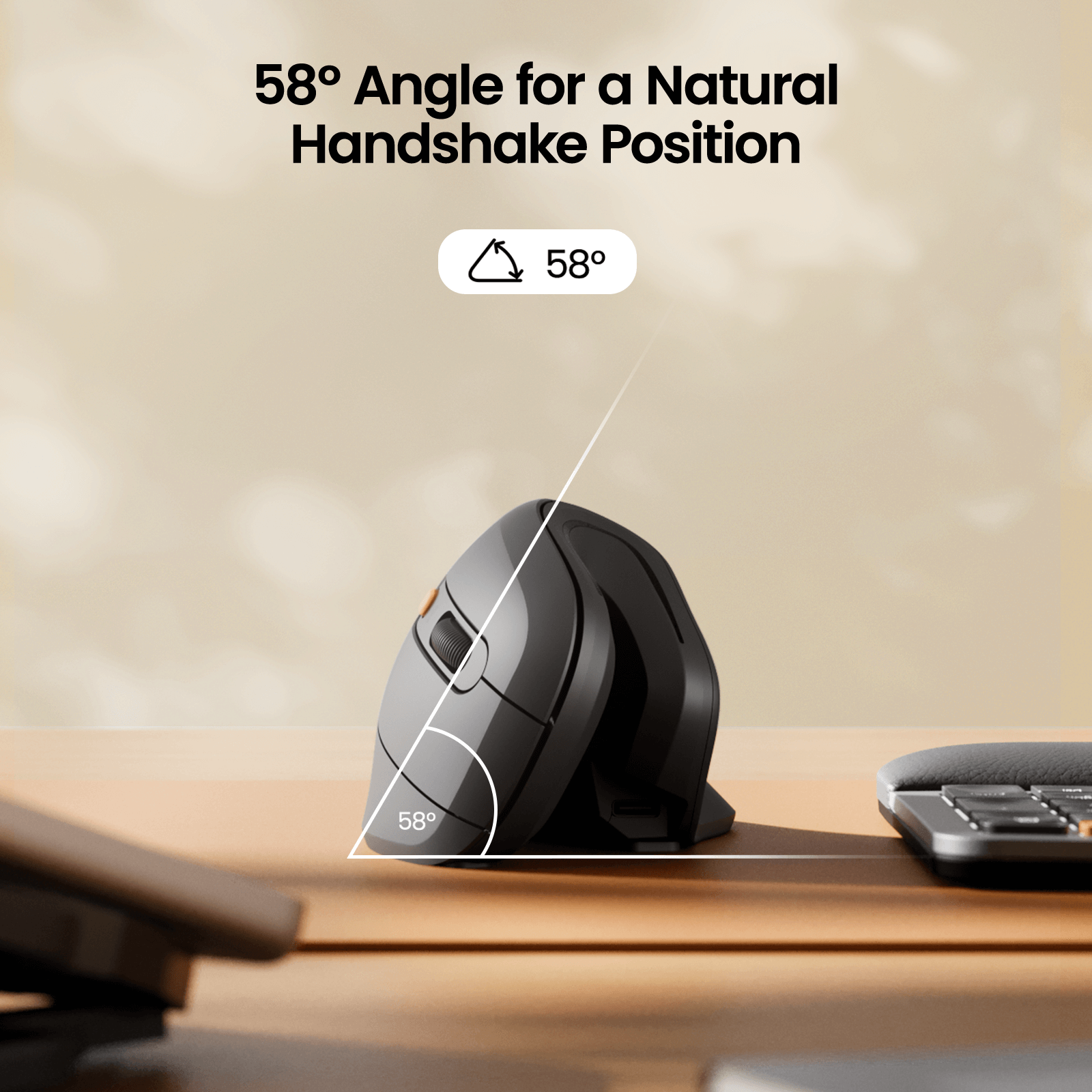 ProtoArc® EM11 NL Wireless Bluetooth Ergonomic Vertical Mouse