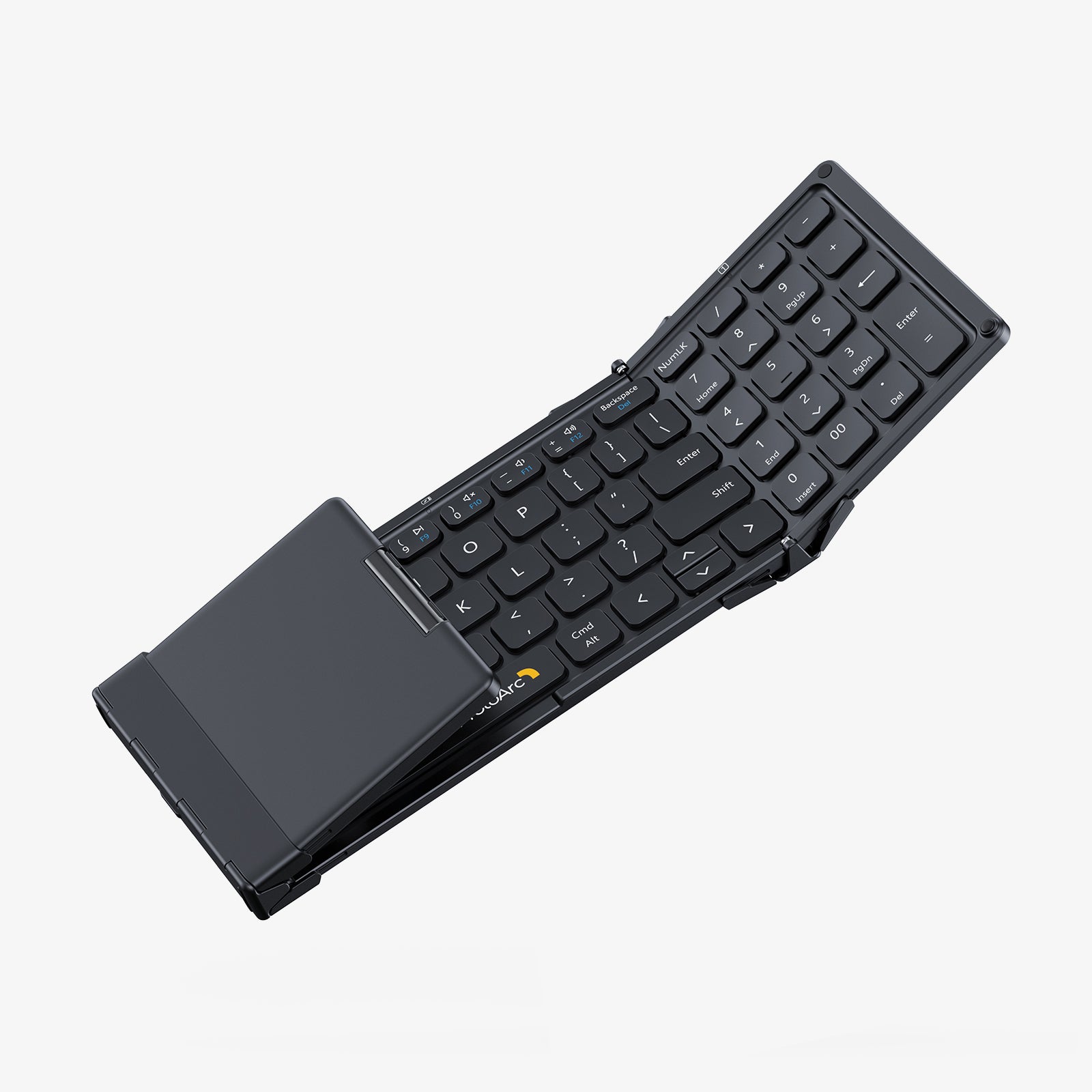 ProtoArc XK01 - Teclado Bluetooth plegable, teclado portátil inalámbrico  plegable con teclado numérico, teclado de viaje de tamaño completo para