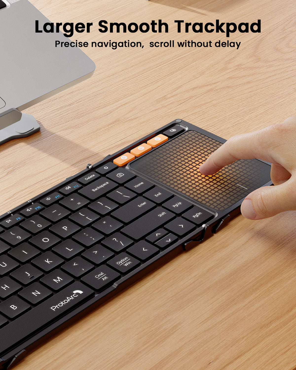 ProtoArc® XK01 TP Portable Foldable Bluetooth Keyboard with Touchpad