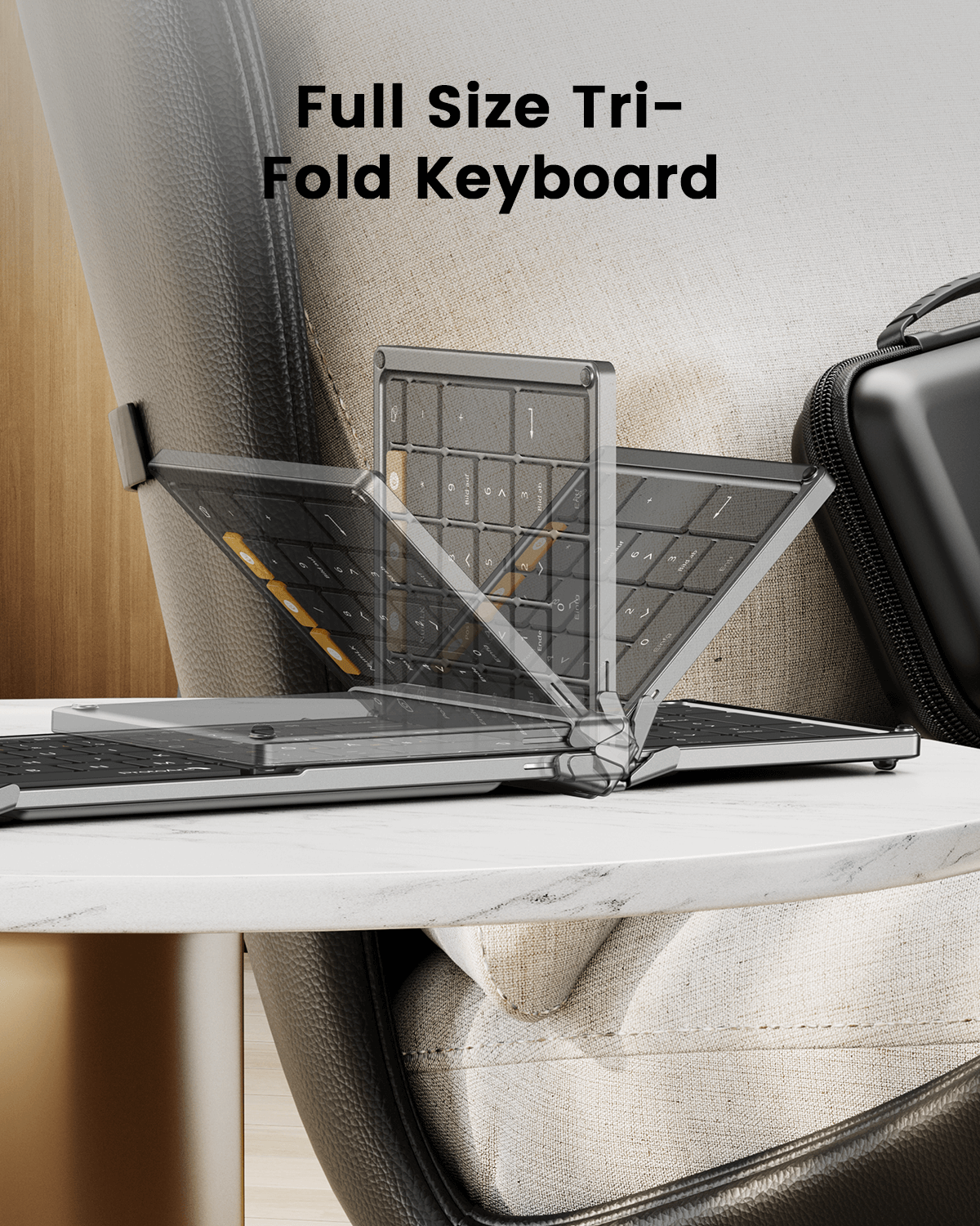 ProtoArc® XKM01 LX Foldable Bluetooth Keyboard Combo with Hub & Charger